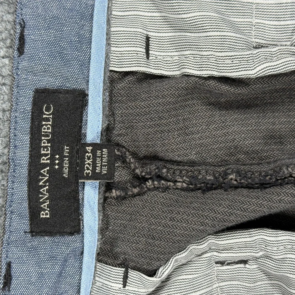 Banana Republic Pants Mens 32x34 Gray Aiden Fit Corded Cotton‎ Casual Chino